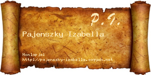 Pajenszky Izabella névjegykártya